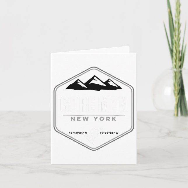 Gore Mountain Ny Snowboard T Kort (Framsida)