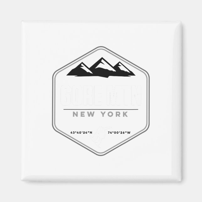 Gore Mountain Ny Snowboard T Magnet (Framsidan)