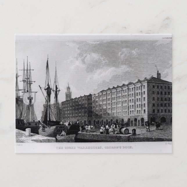 Goree Warehouse, George's Dock, Liverpool Vykort (Framsida)