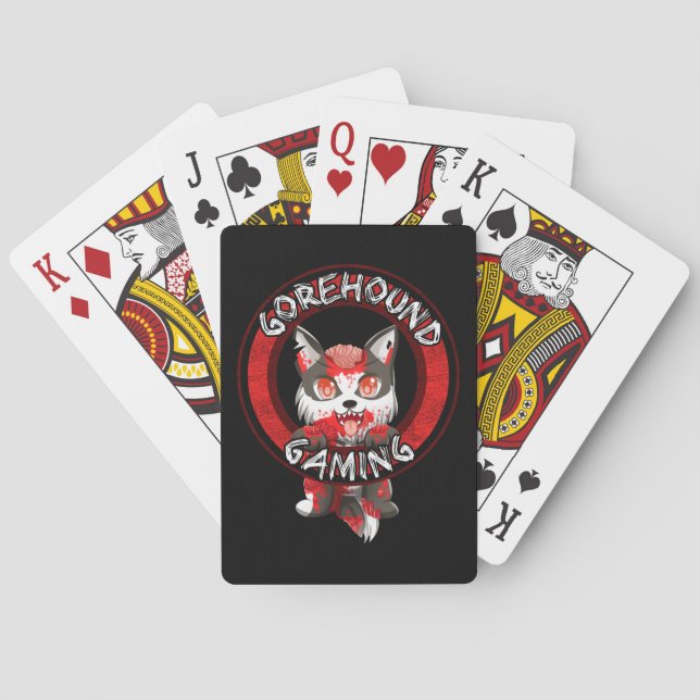 Gorehound dobbel som leker kort casinokort (Baksidan)