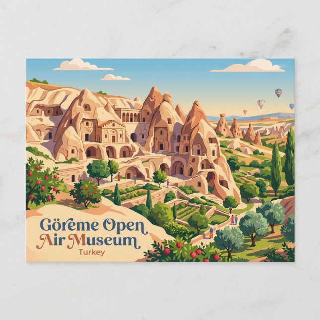 Goreme friluftsmuseum Turkiet Vykort (Framsida)