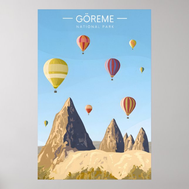 Goreme nationalpark Turkiet Reseskylt Poster (Framsidan)
