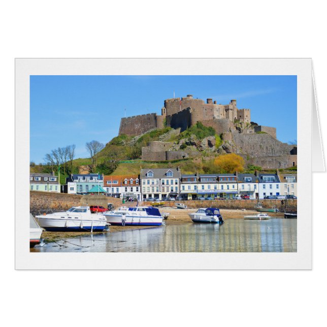 Gorey castle, Jersey-kort Hälsningskort (Framsidan Horizontal)