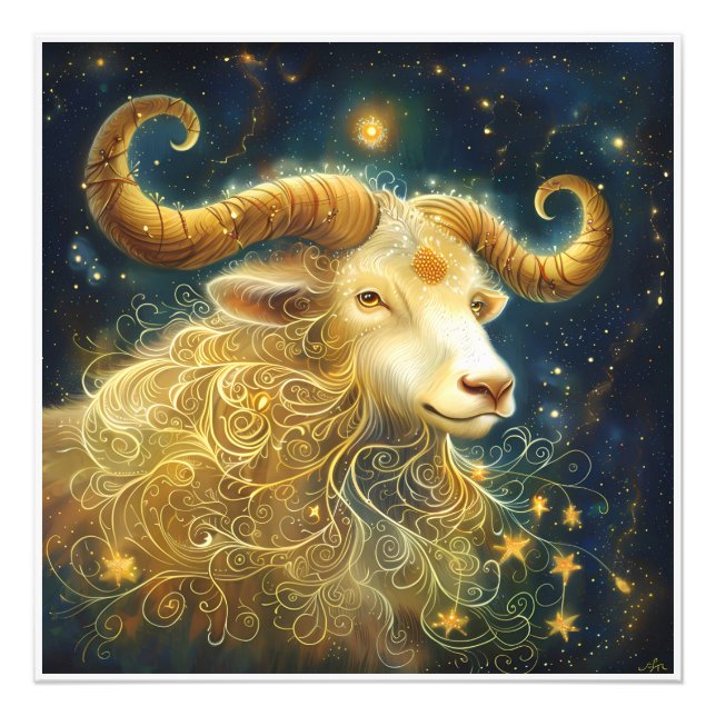 Gorgant Astrology Zodiac Birth-tecken Fototryck (Framsidan)
