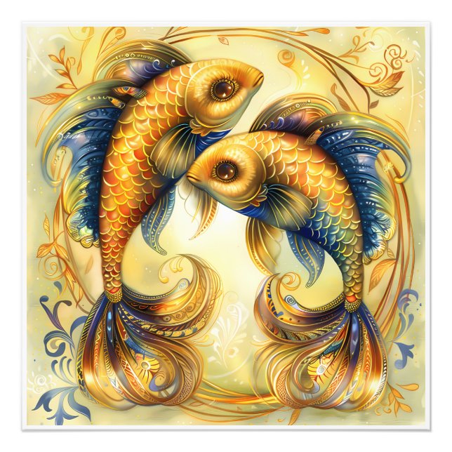 Gorgant Astrology Zodiac Birth-tecken Fototryck (Framsidan)