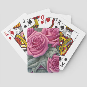 Gorgant Victorian Pastel Rosa ros Skriv ut Casinokort