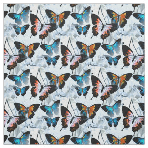 Gorgant Watercolor Morpho Butterfly Artwork Tyg