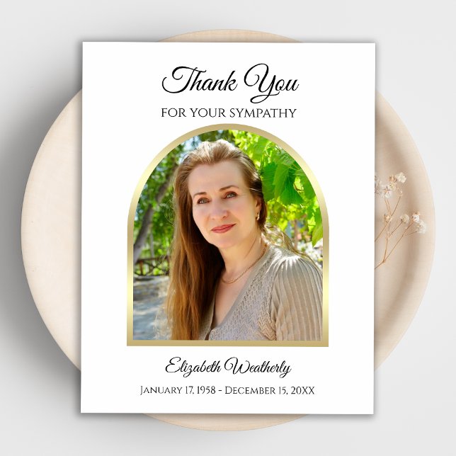 Gorgantant Modern Sympathy Tack Photo Card (Skapare uppladdad)