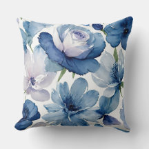 Gorgantblått och vitt Blommigt