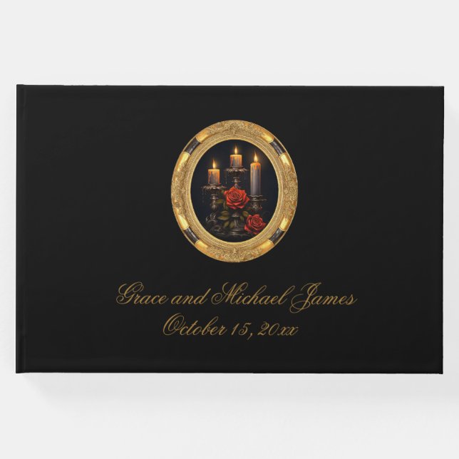 Gorgatiskt gotiic Bröllop Guest Bok (Framsida)