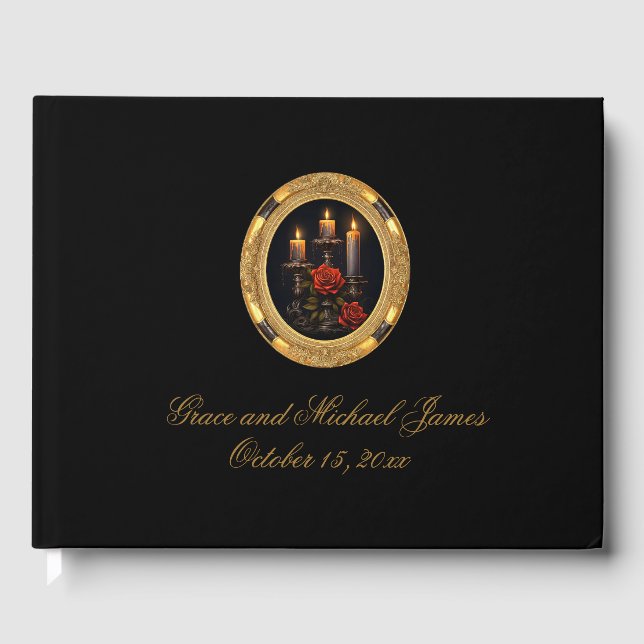 Gorgatiskt gotiic Bröllop Guest Bok (Framsida)