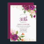 Gorgblommor Rosa 30års födelsedag Party Inbjudningar<br><div class="desc">Gorgous Flowers Rosa 30års födelsedag Party bjudande Se matchningssamling i Niche and Nest Store</div>