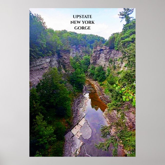 GORGE IN ITHACA NEW YORK KANVASTRYCK POSTER (Framsidan)