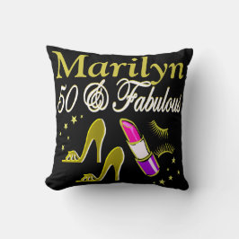 GORGEOUS 50 BIRTHDAY PERSONLIG PILLOW KUDDE