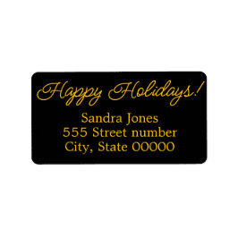 Gorgeous address labels happy holidays adressetikett