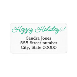 Gorgeous address labels happy holidays adressetikett