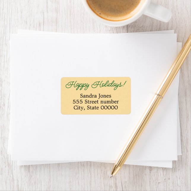 Gorgeous address labels happy holidays adressetikett (Insitu)