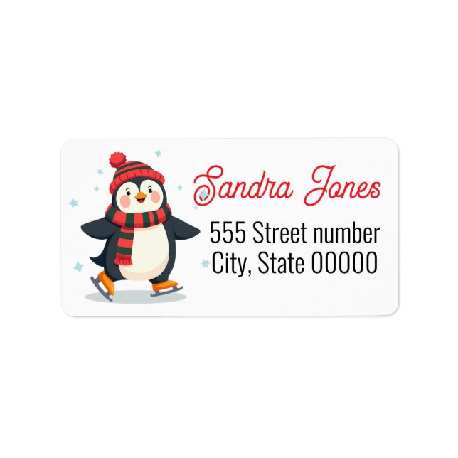 Gorgeous address labels holiday adressetikett (Framsidan)
