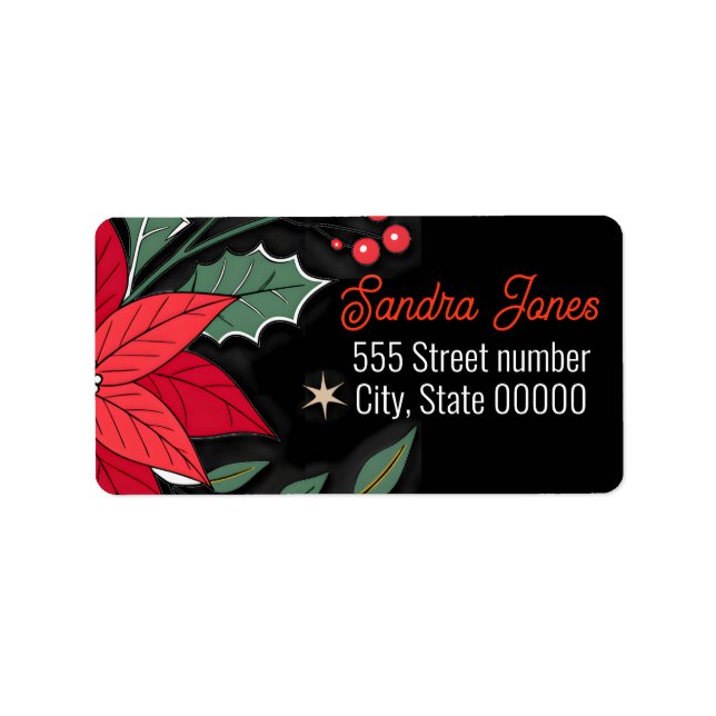Gorgeous address labels holiday adressetikett (Framsidan)
