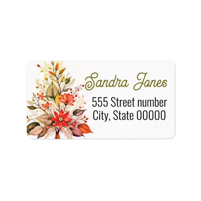 Gorgeous address labels holiday adressetikett (Framsidan)