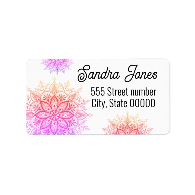 Gorgeous address labels snowflake adressetikett (Framsidan)