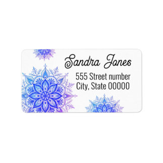Gorgeous address labels snowflake adressetikett