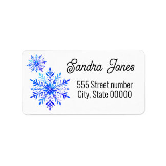 Gorgeous address labels snowflake adressetikett