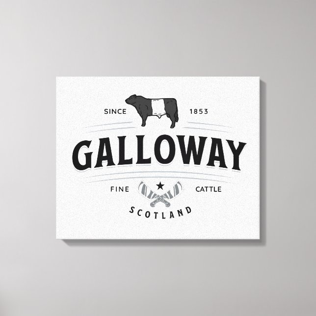 Gorgeous Belted Galloway Farm Sign Beltie Gift  Canvastryck (Framsida)