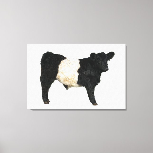 Gorgeous Belted Galloway Steer Cutout Beltie Gift  Canvastryck (Framsida)