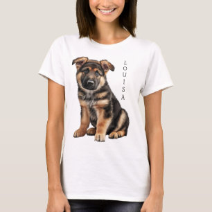 GORGEOUS BLACK & TAN GERMAN SHEPHERD PUPPY T SHIRT