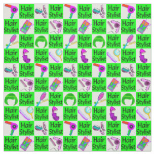 GORGEOUS GRÖNT HAIR STYLIST FABRIC TYG