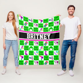 GORGEOUS GRÖNT HAIR STYLISY FLEECEFILT