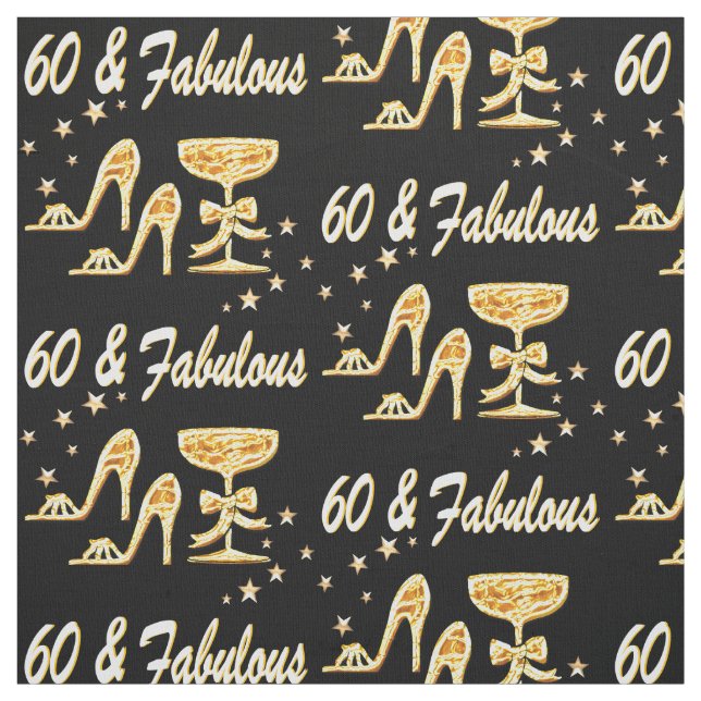 GORGEOUS GULD 60:E FÖDELSEDAGSFESTEN TYG (Provkarta)