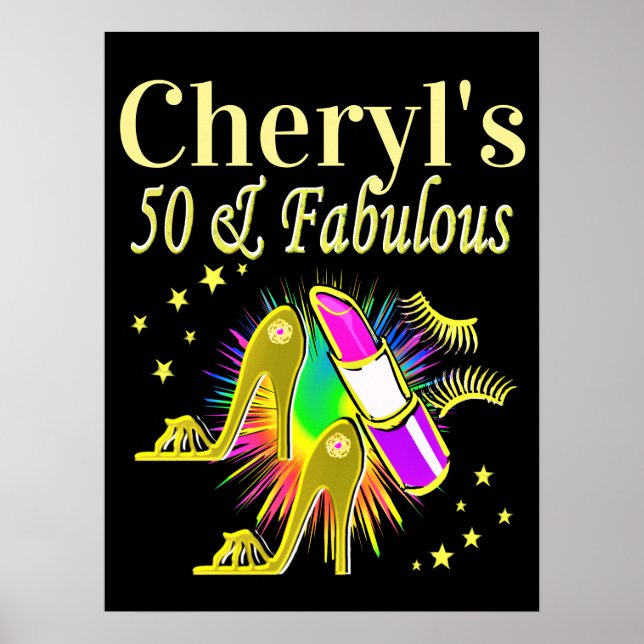 GORGEOUS GULD PERSONLIG 50 YR GAMLA POSTER (Framsidan)