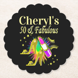 GORGEOUS GULD PERSONLIG 50 YR GAMLA UNDERLÄGG PAPPER