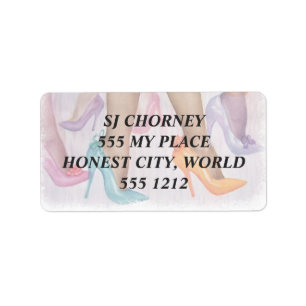 GORGEOUS HI HEELS ADRESSETIKETTER