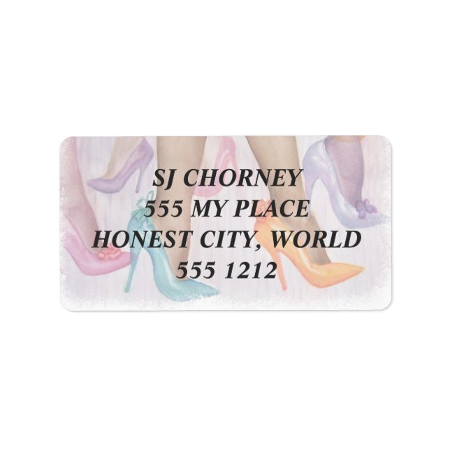 GORGEOUS HI HEELS ADRESSETIKETTER (Framsidan)
