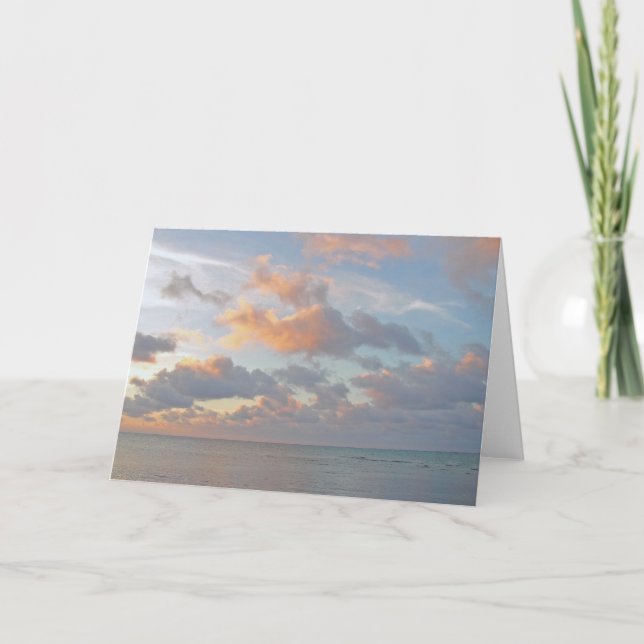 GORGEOUS HIMMEL OCH STÄNGNINGAR ÖVER KARIBBEAN KORT (Framsida)