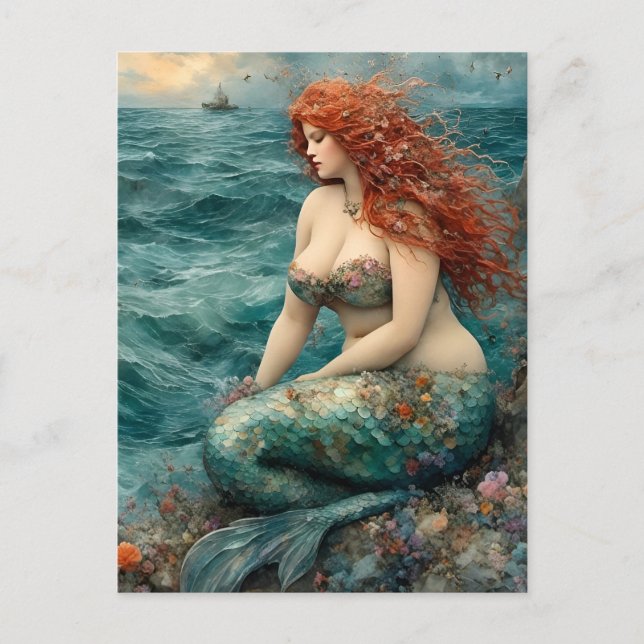 Gorgeous Mermaid Vykort (Framsida)