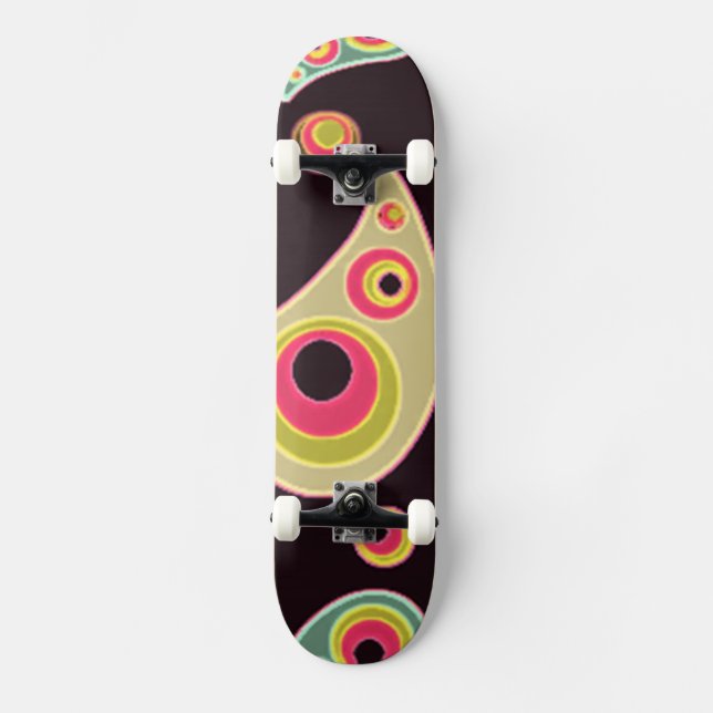 GORGEOUS MULTI SWIRL SKATEBOARD BRÄDA 21,5 CM (Framsida)