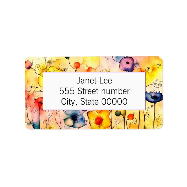 Gorgeous one of a-kind address labels adressetikett (Framsidan)