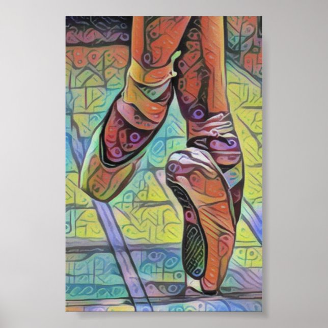 Gorgeous Painted Ballet Slipper Poster (Framsidan)