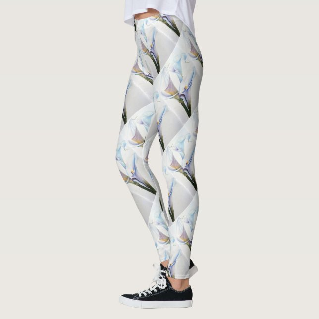 GORGEOUS WHITE CALLA LILIES | BLOMMIGT LEGGINGS (Vänster)