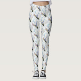 GORGEOUS WHITE CALLA LILIES BLOMMIGT LEGGINGS