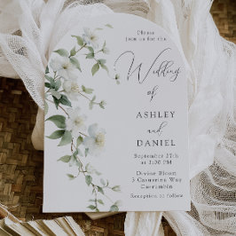 Gorgeous Wildflowers Elegant Arch Wedding Inbjudningar