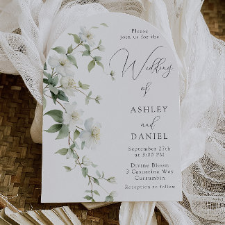 Gorgeous Wildflowers Elegant Arch Wedding Inbjudningar