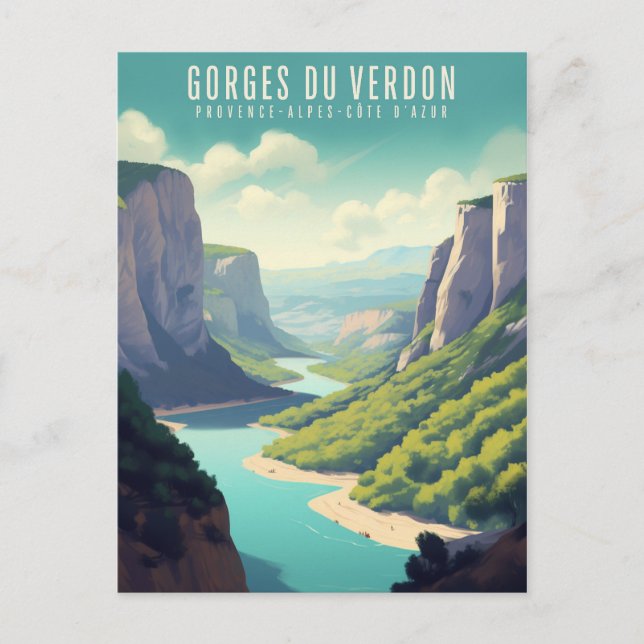 Gorges du Verdon - poster - Affiche Helg Vykort (Framsida)