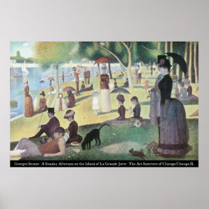 Gorges Seurat - Söndag Aftermiddag Poster
