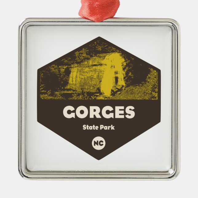 Gorges State Park North Carolina Julgransprydnad Metall (Framsidan)