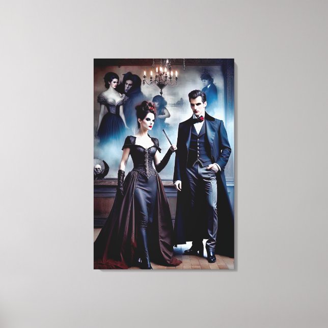 Gorgeus Victorian Vampires Canvastryck (Framsida)